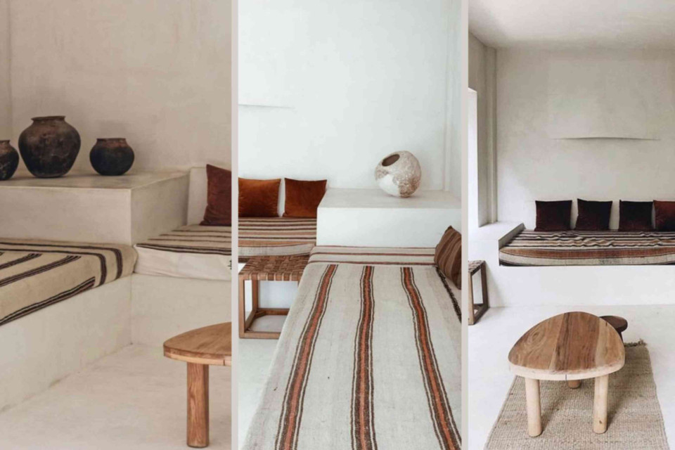 <p><strong>Soft shadows, earthy palettes and the minimal living</strong> 🌾Simplicity finds its soul, raw textures, terracotta accents and grounded tones creating a space that breathes calm. Built-in benches, woven stripes and handcrafted clay pieces evoke a timeless elegance rooted in nature.This is the beauty of less, every detail matters and serenity is found in stillness. #DesertMinimalism #BohoInteriors #SlowLiving #EarthTonesOnly</p>