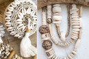 <p><strong>Crafted by nature</strong>. 🐚Shells, wood and bone &mdash; imperfect materials.Tip: Natural materials like shells and wood add instant texture and character to your look &mdash; perfect for creating a relaxed style. By Les Couleurs d'ibiza</p>