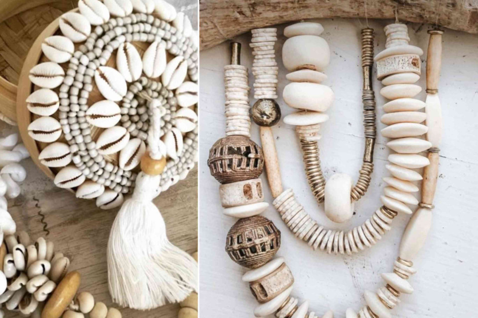 <p><strong>Crafted by nature</strong>. 🐚Shells, wood and bone &mdash; imperfect materials.Tip: Natural materials like shells and wood add instant texture and character to your look &mdash; perfect for creating a relaxed style.&nbsp;</p>