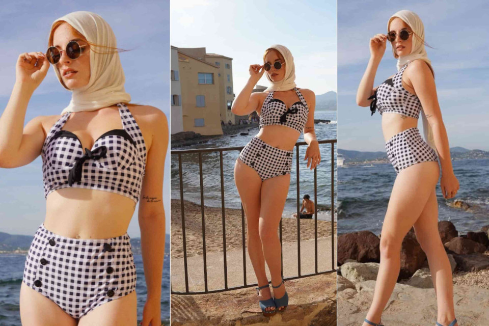 <p data-start="112" data-end="158"><strong data-start="112" data-end="156">🌞 Timeless Summer Vibes</strong></p>
<p data-start="160" data-end="403">Step back in time with Riviera glamour. ✨ A white head scarf, chic sunglasses and a retro checkered bikini complete the look &mdash; playful, stylish and unmistakably vintage. Perfect for sun-soaked days and timeless holiday memories.</p>
<p data-start="405" data-end="515">✨ <strong data-start="407" data-end="425">Style Insight:</strong> Accessorize with minimal gold jewelry or a woven bag to elevate your retro summer look.</p>
<p data-start="517" data-end="605">#RivieraRetro #RetroSummer #VintageVibes #cotedazur #LesCouleursDuMonde #TimelessStyle #SunKissed</p>