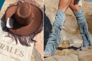 <p data-start="634" data-end="663"><strong data-start="634" data-end="661">👢 Boho Chic</strong></p>
<p data-start="665" data-end="940">Complete your outfit with statement blue bohemian boots and a stylish brown hat. This combo elevates a casual look to fashion-level chic, perfect for street style or a creative city outfit. Don&rsquo;t be afraid to mix bold prints with soft neutrals for a true fashion statement.</p>
<p data-start="942" data-end="1035">💡 <strong data-start="945" data-end="959">Style Tip:</strong> Add an oversized blazer or a long flowy dress for a modern bohemian vibe.</p>
<p data-start="942" data-end="1035">#BohoChic #StatementBoots #FashionForward #LesCouleursDuMonde #StreetStyle #ibiza</p>
