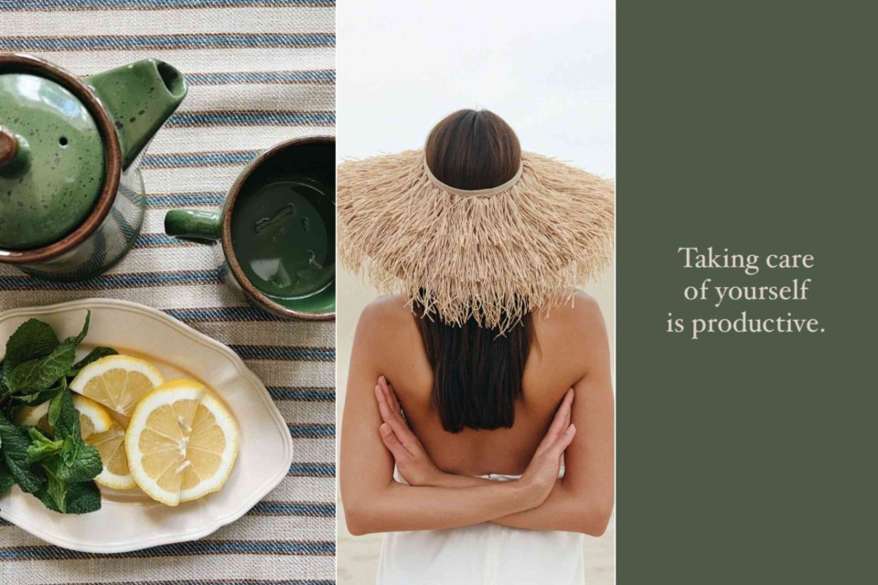 <p data-start="131" data-end="371">✨ <strong data-start="133" data-end="174">Taking care of yourself is productive</strong> ✨&nbsp;<br data-start="176" data-end="179">Rest, good food, fresh air and moments of calm aren&rsquo;t a waste of time. They give you the energy to show up as your best self. Self-care isn&rsquo;t a luxury, it&rsquo;s part of the process. 🌿</p>
<p data-start="373" data-end="412">What&rsquo;s your favorite way to recharge?</p>
<p data-start="414" data-end="526">#MindAndBody #SelfCare #Productivity #Balance #HealthyHabits #WellnessJourney #RestIsProductive #TakeCareOfYou</p>