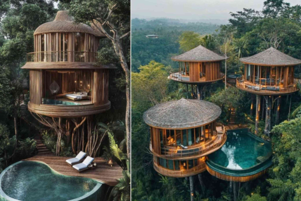 <p data-start="278" data-end="440"><strong>Natural beauty, redefined.&nbsp;</strong><br data-start="304" data-end="307">These breathtaking treehouses show how design and nature can exist in perfect harmony &mdash; elegant, sustainable and deeply inspiring.&nbsp;</p>
<p data-start="442" data-end="583"><strong data-start="442" data-end="450">Tip:</strong> Surround yourself with organic shapes and textures &mdash; wood, linen and soft light instantly create that same sense of calm at home.</p>
<p data-start="585" data-end="666">✨ Would you prefer to wake up here or take a long evening swim in the treetops?</p>
<p data-start="668" data-end="817">#LesCouleursDuMonde #BeauteDuMonde #NaturalLuxury #SustainableDesign #ArchitecturalBeauty #EcoEscape #WoodAndLight #DesignInspiration #ModernNature</p>
