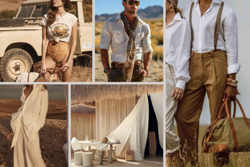 <p data-start="1935" data-end="2113">Practical yet refined &mdash; the perfect balance between <strong>adventure and elegance</strong>. 🐫 Neutral layers, cotton shirts and durable accessories make this look both functional and timeless.&nbsp;</p>
<p data-start="2115" data-end="2236"><strong data-start="2115" data-end="2130">Style note:</strong> A palette of sand, taupe and khaki creates harmony and versatility &mdash; ideal for travel or everyday wear.</p>
<p data-start="2238" data-end="2298">#NomadesDuMonde #SafariChic #NaturalLuxury #AdventureStyle</p>