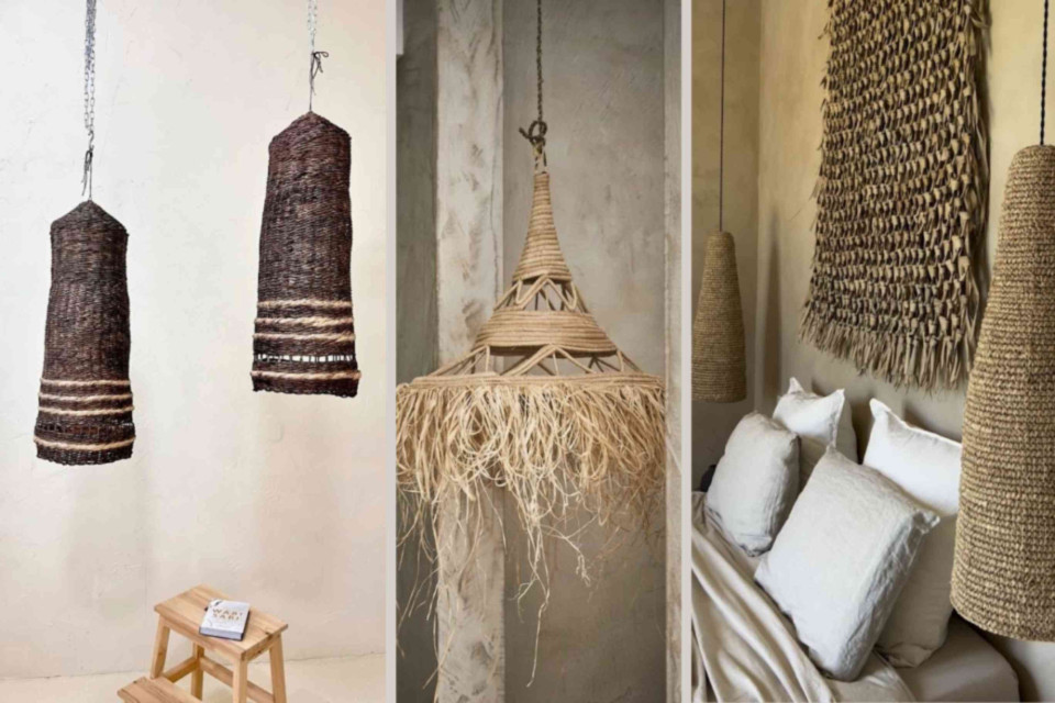 <p><strong data-start="0" data-end="30">Design with Natural Fibers&nbsp;</strong></p><p>Natural materials like raffia, jute and woven grass are versatile. Indoors they work well in living rooms, bedrooms and hallways where they add texture without dominating the space. A woven lamp softens light above a table or beside a bed. Wall pieces bring depth to neutral walls and pair easily with wood, linen and stone.</p><p>Outdoors these materials create a relaxed atmosphere on a terrace or under a covered patio. Use them as lighting, screens or subtle accents to make an exterior space feel connected to the interior. They are ideal for places where you want warmth without visual weight.</p><p>Seeing these pieces is often enough to imagine how they could work in your own space.</p><p><strong data-start="715" data-end="786">Use them to connect inside and outside in a simple and natural way.</strong></p><p>#LesCouleursDuMonde #NaturalMaterials #InteriorIdeas #OutdoorLiving #TextureInDesign #InspiredSpaces</p>