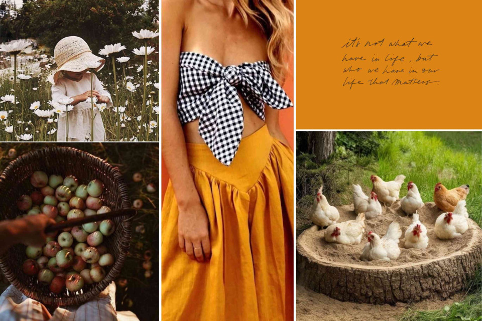 <p>Walking through wildflowers, collecting apples, wearing light fabrics and spending time outdoors. Nature sets the pace and daily life follows.</p><p>Style and surroundings reflect warmth and freedom. Soft cotton, gingham patterns and sunlit colors connect fashion to the landscape. Farm life, fresh harvest and open fields create an atmosphere that feels grounded and real. It is about appreciating who you share these moments with and valuing connection over excess.</p><p><strong data-start="559" data-end="572">Idea tip:</strong> plan a slow afternoon outdoors. Visit a local farm, pick seasonal fruit and wear breathable natural fabrics that allow you to move comfortably and enjoy the day.</p><p>#SummerLiving #CountrysideLife #StyleAndFashion #SeasonalMoments #OutdoorRhythm #LesCouleursDuMonde</p>