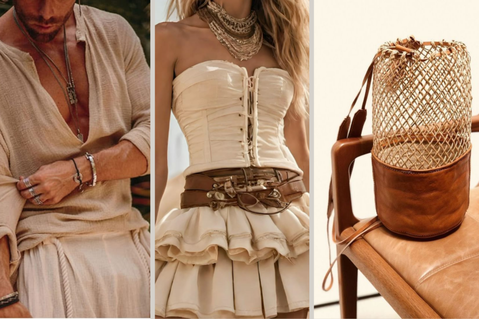 <article class="text-token-text-primary w-full focus:outline-none [--shadow-height:45px] has-data-writing-block:pointer-events-none has-data-writing-block:-mt-(--shadow-height) has-data-writing-block:pt-(--shadow-height) [&amp;:has([data-writing-block])>*]:pointer-events-auto scroll-mt-(--header-height)" dir="auto" tabindex="-1" data-turn-id="d4af79e5-5738-42a3-bf10-f43ee92eb733" data-testid="conversation-turn-43" data-scroll-anchor="false" data-turn="user"></article><article class="text-token-text-primary w-full focus:outline-none [--shadow-height:45px] has-data-writing-block:pointer-events-none has-data-writing-block:-mt-(--shadow-height) has-data-writing-block:pt-(--shadow-height) [&amp;:has([data-writing-block])>*]:pointer-events-auto scroll-mt-[calc(var(--header-height)+min(200px,max(70px,20svh)))]" dir="auto" tabindex="-1" data-turn-id="request-WEB:91f970d3-f336-433f-b3b7-757a3e3307f8-127" data-testid="conversation-turn-44" data-scroll-anchor="true" data-turn="assistant"><div class="text-base my-auto mx-auto pb-10 [--thread-content-margin:--spacing(4)] @w-sm/main:[--thread-content-margin:--spacing(6)] @w-lg/main:[--thread-content-margin:--spacing(16)] px-(--thread-content-margin)"><div class="[--thread-content-max-width:40rem] @w-lg/main:[--thread-content-max-width:48rem] mx-auto max-w-(--thread-content-max-width) flex-1 group/turn-messages focus-visible:outline-hidden relative flex w-full min-w-0 flex-col agent-turn" tabindex="-1"><div class="flex max-w-full flex-col grow"><div class="min-h-8 text-message relative flex w-full flex-col items-end gap-2 text-start break-words whitespace-normal [.text-message+&amp;]:mt-1" dir="auto" data-message-author-role="assistant" data-message-id="88bed42f-b7ed-4ef9-8327-c73158342bda" data-message-model-slug="gpt-5-2"><div class="flex w-full flex-col gap-1 empty:hidden first:pt-[1px]"><div class="markdown prose dark:prose-invert w-full wrap-break-word light markdown-new-styling"><p><strong data-start="0" data-end="45">Natural materials and structured layering</strong></p><p>This series combines neutral garments with defined construction and tactile accessories. Linen shirts corset inspired tops layered belts and structured skirts create shape while maintaining a soft color palette.</p><p>Accessories are essential to the look. Layered necklaces leather belts and woven bags add contrast through material rather than color. The mix of cotton linen leather and rattan keeps the styling consistent and grounded.</p><p>The focus is on proportion and balance. Fitted elements are combined with relaxed silhouettes. Textured accessories strengthen the outfit without introducing visual excess.</p><p>This direction works well for resort settings editorial shoots and curated lifestyle content where material quality and detail are central.</p><p>#neutralstyle #structuredfashion #naturalmaterials #resortcollection #layeredlook #balivibes</p></div></div></div></div></div></div></article>