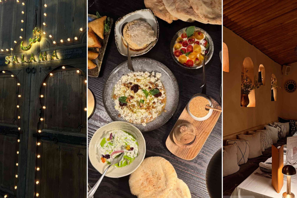 <p>At <strong data-start="116" data-end="126">Salama</strong> in <strong data-start="130" data-end="171">Saint-Tropez</strong>, the menu is inspired by Moroccan and Middle Eastern cuisine.&nbsp;</p><p>Many dishes are meant to share. Think of warm flatbread served with hummus, labneh and other mezze, followed by grilled meats, spiced vegetables and fresh herbs.</p><p>The interior, with warm lighting and earthy tones, creates a setting that feels intimate and relaxed while enjoying the flavours of North African cooking.</p><p>A different culinary experience in the heart of Saint-Tropez.</p><p>#LesCouleursDuMonde #LaRouteDesCouleurs #SaintTropez #Salama #MediterraneanCuisine #MoroccanFlavours</p>