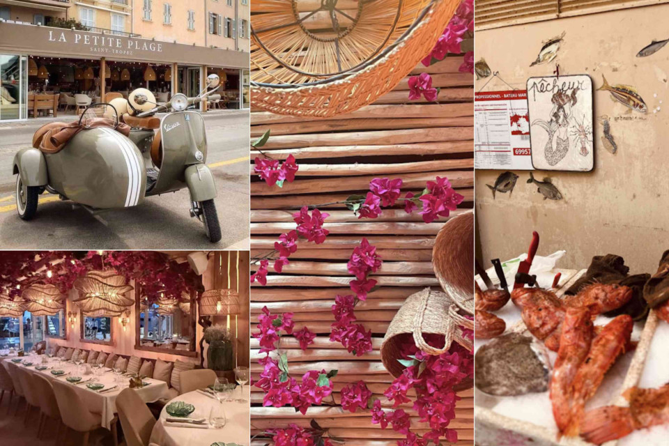 <p>Located on the port, <strong data-start="112" data-end="131">La Petite Plage</strong> feels like a beach club in the middle of town. Inside, natural materials, woven lamps and soft colours create a relaxed Riviera atmosphere.</p><p>One of its distinctive details is the <strong data-start="311" data-end="325">sand floor</strong>, bringing the feeling of the beach right into the restaurant.</p><p><strong data-start="389" data-end="397">Tip:</strong> ask for a table inside to enjoy the unique interior and the relaxed beach atmosphere.</p><p>#LesCouleursDuMonde #LaRouteDesCouleurs #SaintTropez #LaPetitePlage #FrenchRiviera #CotedAzur</p>