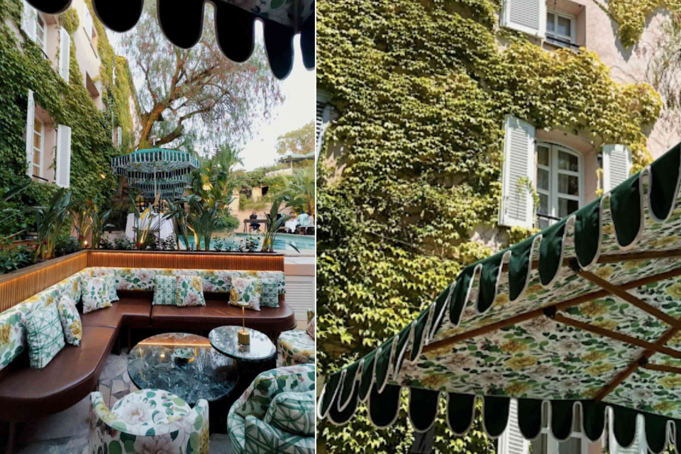<p class="isSelectedEnd"><strong>H&ocirc;tel Le Yaca shows how a historic building can retain its Proven&ccedil;al character while introducing a much richer approach to colour, pattern and decoration.</strong> Set at the foot of the Citadelle, close to La Ponche, the hotel occupies an 18th-century residence surrounded by a secluded Mediterranean garden.</p>
<p class="isSelectedEnd">The architecture provides the starting point. Pale fa&ccedil;ades, traditional shutters, old stone and intimate courtyards connect the hotel naturally with the streets of old Saint-Tropez. Ivy and other climbing plants soften the exterior further, making the garden and buildings feel closely connected.</p>
<p class="isSelectedEnd">Inside, the approach becomes more decorative. Le Yaca was completely renovated by <strong>Monica Damonte in 2017</strong>, combining antique pieces with contemporary furniture and carefully selected textiles. Rubelli fabrics, Frette linen, Herm&egrave;s cushions and Baxter lighting are among the details used throughout the hotel.</p>
<p class="isSelectedEnd">The garden continues the same idea. Fig trees, cacti, palms, pepper trees and a large weeping willow grow around the pool, creating shaded areas between the different buildings. Instead of landscaping the garden as a separate feature, the vegetation has become part of the architecture itself.</p>
<p class="isSelectedEnd">Pattern also plays an important role. Floral fabrics and decorative awnings introduce colour against the greenery and neutral fa&ccedil;ades, while marble, brass and darker woods give the interiors more depth.</p>
<p class="isSelectedEnd">It is this mix that makes Le Yaca interesting from a design perspective. The hotel is neither purely Proven&ccedil;al nor conventionally contemporary. Historic Saint-Tropez provides the setting, while Italian influences, collected objects, textiles and Mediterranean planting give it its own recognisable style.</p>
<h3>Elements of the Le Yaca style</h3>
<p class="isSelectedEnd"><strong>Architecture</strong> &middot; an 18th-century Proven&ccedil;al residence<br><strong>Garden</strong> &middot; established Mediterranean planting and shaded courtyards<br><strong>Textiles</strong> &middot; florals, patterns and Italian fabrics<br><strong>Interiors</strong> &middot; antiques combined with contemporary design<br><strong>Palette</strong> &middot; natural stone, green, warm neutrals and decorative colour</p>
<p>#HotelLeYaca #SaintTropez #CotedAzur #HotelDesign #FrenchRiviera</p>