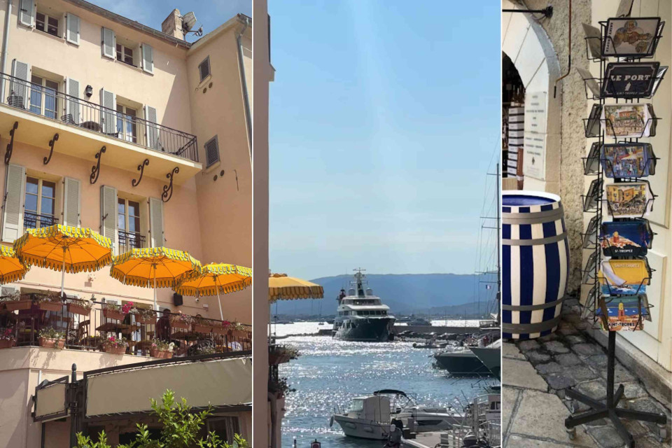 <p>Sunny corners of <strong data-start="17" data-end="58">Saint-Tropez</strong>. ☀️</p><p>Walking through the small streets near the harbour, you&rsquo;ll quickly discover charming terraces with the iconic yellow umbrellas that have become part of the village&rsquo;s identity. Many of these caf&eacute;s and restaurants sit just a few steps from the <strong data-start="308" data-end="349">Vieux Port de Saint-Tropez</strong>, where the view opens up to the bay filled with boats and yachts.</p><p>Between the pastel buildings, small souvenir stands and postcard displays remind visitors of the timeless Riviera atmosphere. It&rsquo;s the kind of place where you can simply sit down, order a coffee or a glass of ros&eacute;, and watch life in Saint-Tropez slowly pass by.</p><p><strong data-start="680" data-end="688">Tip:</strong> take a short break on a terrace near the harbour during the afternoon. The light reflecting on the water and the colourful buildings make this moment feel typically Saint-Tropez.</p><p>#LesCouleursDuMonde #LaRouteDesCouleurs #SaintTropez #FrenchRiviera #CotedAzur #VieuxPort</p>