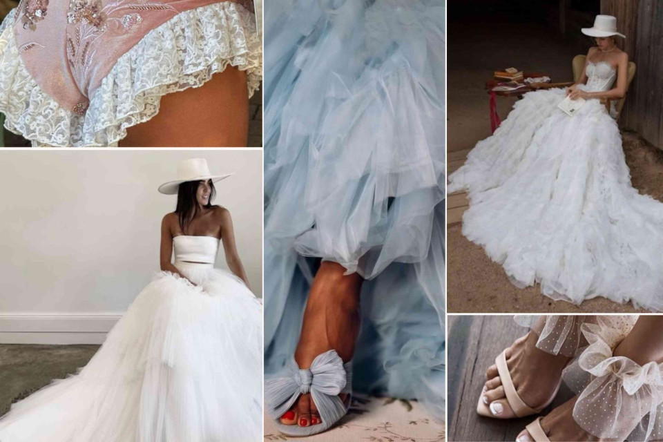 <p class="PDq2pG_selectionAnchorContainer" data-start="452" data-end="682"><strong data-start="452" data-end="539">The silhouette is one of the first things that gives a wedding dress its character.</strong> A full skirt creates a very different impression from a fitted gown, even when both dresses use the same colour and relatively simple fabrics.</p>
<p data-start="684" data-end="937">Volume is perhaps the most recognisable example. Layers of tulle or organza can create a large, flowing skirt while keeping the upper part of the dress surprisingly simple. Strapless bodices and clean necklines work particularly well with this contrast.</p>
<p data-start="939" data-end="1134">A fitted silhouette follows the body more closely and places greater emphasis on the cut of the dress. Lace, embroidery and subtle embellishment can add detail without changing its overall shape.</p>
<p data-start="1136" data-end="1326">Between these two are softer A-line dresses. They have movement and volume but remain less structured than a traditional ball gown, making them suitable for many different styles of wedding.</p>
<p data-start="1328" data-end="1503">Length can change a silhouette too. A shorter front, split skirt or removable layer reveals the legs and shoes while maintaining the effect of a longer gown from other angles.</p>
<p data-start="1505" data-end="1695">Sleeves, necklines and trains add another dimension. A dramatic skirt can be combined with a very minimal top, while a simpler silhouette leaves room for lace sleeves, bows or other details.</p>
<p data-start="1697" data-end="1903">Accessories can then work with the proportions of the dress. A wide-brimmed hat creates a strong addition to a clean gown, while delicate shoes can appear briefly beneath layers of tulle as the bride moves.</p>
<p data-start="1905" data-end="2179">There is no single bridal silhouette that defines a particular type of wedding. Full skirts can work in contemporary spaces and simple dresses can look equally at home in grand historic settings. The interest lies in how shape, fabric and detail come together in one design.</p>
<p data-start="1905" data-end="2179">#BridalFashion #WeddingDresses #BridalStyle #WeddingFashion #BridalDesign #Lalaland</p>