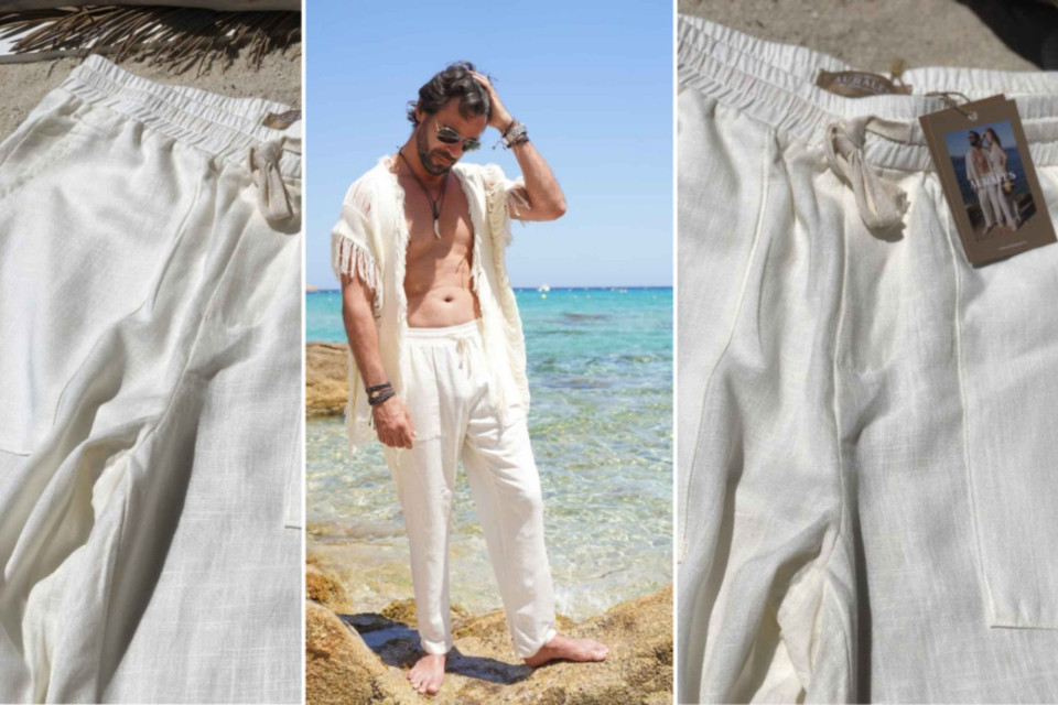 <p class="PDq2pG_selectionAnchorContainer" data-start="323" data-end="534"><strong data-start="323" data-end="414">White trousers are one of the easiest pieces to combine when travelling somewhere warm.</strong> Their neutral colour works with almost anything packed alongside them, while a loose silhouette keeps the look relaxed.</p>
<p data-start="536" data-end="776">For days near the water, lightweight trousers can be pulled on over swimwear and worn with an open shirt or simple top. The same pair can later be combined with a button-down shirt, sandals and a few accessories for lunch or an evening out.</p>
<p data-start="778" data-end="1006">Texture makes a difference with an all-white outfit. Linen and other lightly woven fabrics prevent the combination from looking too formal, especially when the pieces have relaxed shapes, drawstring waists or unfinished details.</p>
<p data-start="1008" data-end="1184">White also provides a useful base for colour. Tan leather, dark brown, olive, turquoise and metallic accessories can all be added without changing the simplicity of the outfit.</p>
<p data-start="1186" data-end="1413">For a travel wardrobe, this versatility is particularly useful. One pair of white trousers can work across beach days, coastal towns, boat trips and relaxed dinners, reducing the number of separate outfits needed in a suitcase.</p>
<h3 data-section-id="7ye4x9" data-start="1415" data-end="1438">Shop the Collection</h3>
<p data-start="1440" data-end="1466">&rarr; <a href="../../shop/product/474/bohemian-linen-pants"><strong data-start="1442" data-end="1466">Bohemian Linen Pants</strong></a></p>
<p data-start="1468" data-end="1539">#AuralesBohemian #MensStyle #WhiteTrousers #TravelStyle #SummerWardrobe</p>