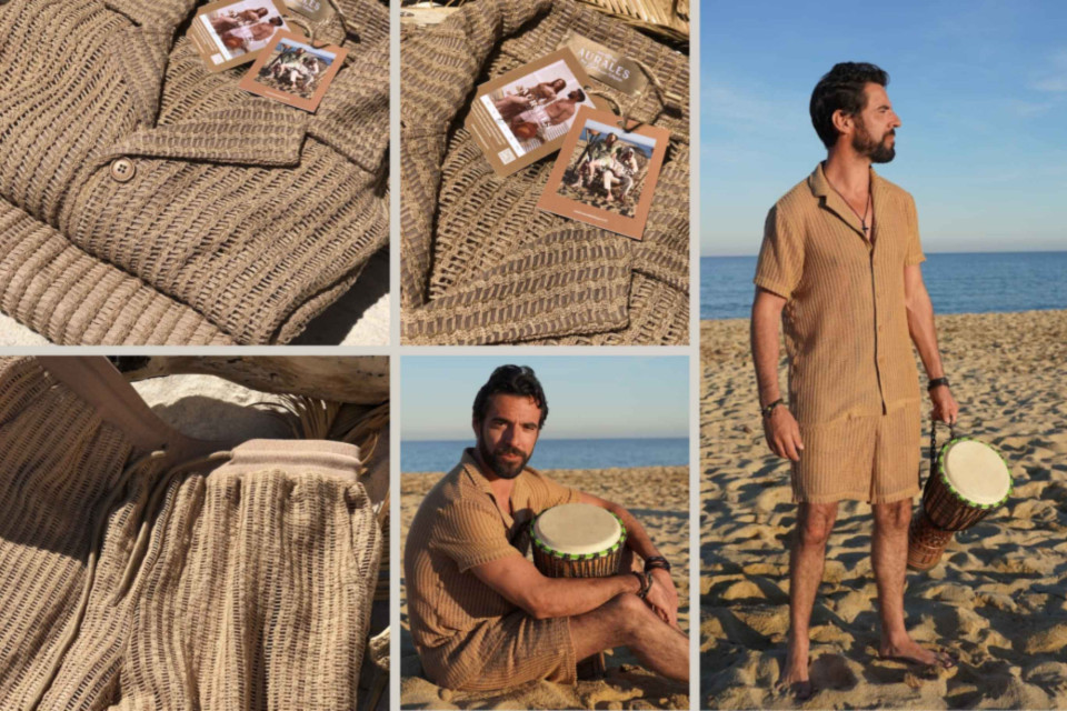 <p class="PDq2pG_selectionAnchorContainer" data-start="288" data-end="506"><strong data-start="288" data-end="359">Texture can do the work that print usually does in a summer outfit.</strong> When a shirt and shorts are made in the same warm brown shade, the open weave becomes the element that prevents the combination from looking flat.</p>
<p data-start="508" data-end="728">The <strong data-start="512" data-end="535">Dusk Mahogany Shirt</strong> uses texture across a familiar short-sleeved shape. Combined with the matching <strong data-start="615" data-end="638">Dusk Mahogany Short</strong>, it creates a coordinated look without relying on patterns, logos or contrasting colours.</p>
<p data-start="730" data-end="1029">Wearing the two pieces together also changes how the set is perceived. Rather than looking like separate basics, the repeated fabric creates a complete silhouette. Leaving the shirt open or partly unbuttoned makes the styling more relaxed, while wearing it closed gives the set a cleaner appearance.</p>
<p data-start="1031" data-end="1263">The individual pieces can then work separately. The shirt can be paired with cream or white trousers, while the shorts work with a simple white or sand-coloured shirt. This gives a coordinated set more possibilities when travelling.</p>
<p data-start="1265" data-end="1491">Accessories do not need to compete with the fabric. Leather sandals, sunglasses and a simple necklace or bracelet are enough. The warm mahogany shade also works easily with natural materials such as raffia, canvas and leather.</p>
<p data-start="1493" data-end="1667">It is a useful example of how <strong data-start="1523" data-end="1560">fabric choice can replace pattern</strong> in warm-weather menswear and make a monochrome outfit more interesting without making it more complicated.</p>
<h3 data-section-id="7ye4x9" data-start="1669" data-end="1692">Shop the Collection</h3>
<p data-start="1694" data-end="1747">&rarr; <a href="shop/product/450/dusk-mahogany-hemd"><strong data-start="1696" data-end="1719">Dusk Mahogany Shirt</strong></a><br data-start="1719" data-end="1722">&rarr; <a href="shop/product/451/dusk-mahogany-short"><strong data-start="1724" data-end="1747">Dusk Mahogany Short</strong></a></p>
<h3 class="PDq2pG_selectionAnchorContainer" data-section-id="10c070k" data-start="391" data-end="420">Discover Susafa in Sicily</h3>
<p data-start="422" data-end="667"><strong data-start="422" data-end="667">The natural palette also works particularly well in a rural Mediterranean setting. Susafa, surrounded by the wheat fields and olive groves of central Sicily, takes the story from summer dressing to a stay shaped by the surrounding landscape.</strong></p>
<p data-start="669" data-end="721">&rarr; <a href="https://magazines.lescouleursdumonde.com/magazine-05#page/32">Discover Susafa in Sicily in our fifth edition</a></p>
<p data-start="1749" data-end="1834">#AuralesBohemian #MensStyle #SummerMenswear #Texture #MonochromeStyle #TravelWardrobe</p>