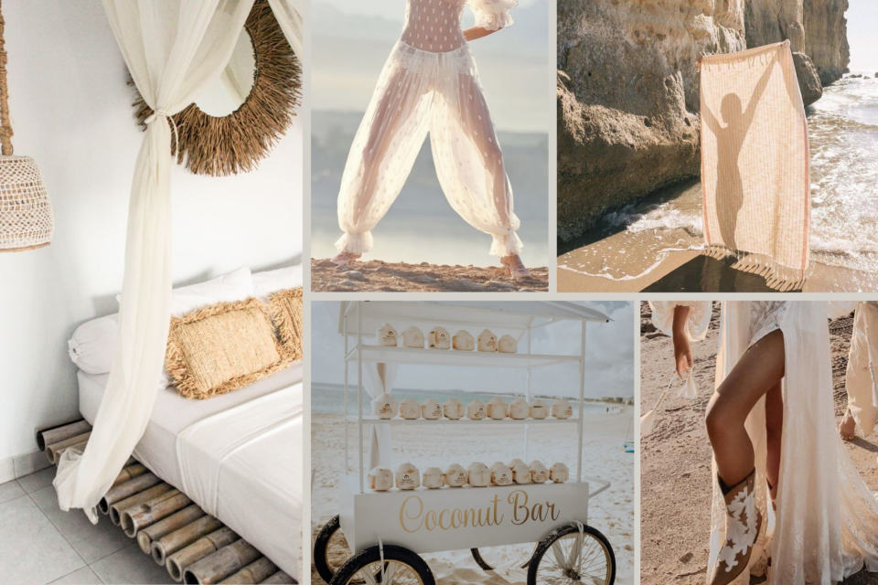 <p data-start="253" data-end="475">It&rsquo;s a beach ceremony, a slow morning in a boho hideaway or simply chasing light and freedom.<br data-start="347" data-end="350">Made for those who crave elegance in its most effortless form. Let the wind carry your story. 🌬️</p>
<p data-start="482" data-end="604"><em data-start="482" data-end="602">Styling tip: Work with movement, use light fabrics, bare textures and layered neutrals to create space that breathes.</em></p>
<p data-start="611" data-end="692">#SaltAndSands #CoastalRomance #BohoWeddings #LesCouleursduMonde #BarefootElegance #cotedazur</p>