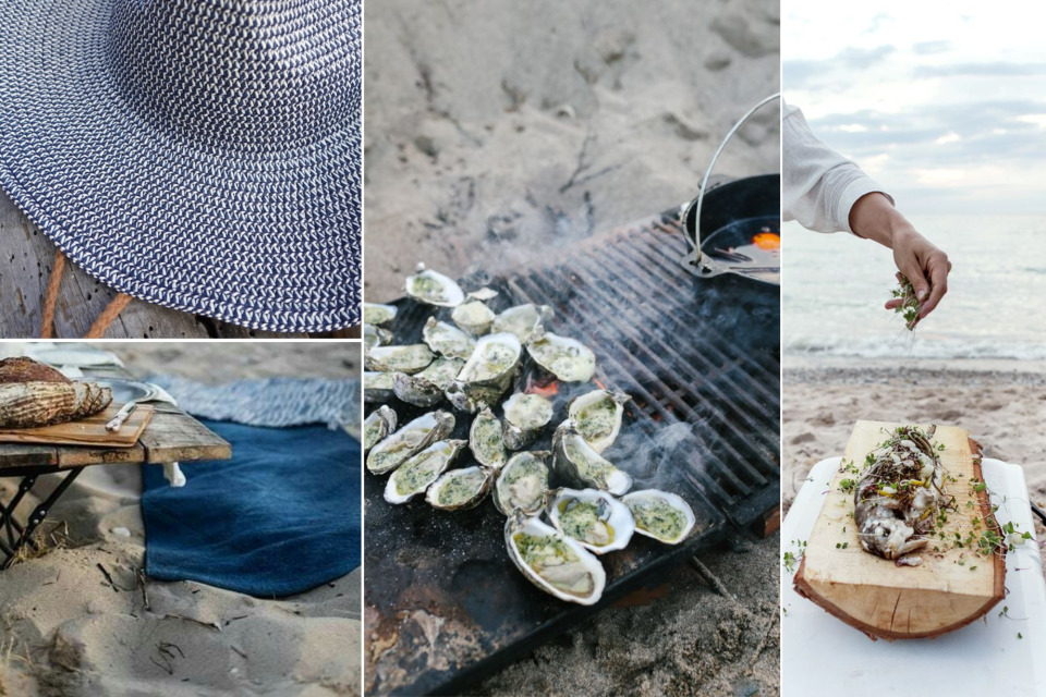 <h3 class="" data-start="166" data-end="224">&nbsp;🦪 <strong data-start="173" data-end="222">Grilled Oysters with Herb Butter by the Sea&nbsp;</strong></h3>
<p class="" data-start="225" data-end="318">Pure, simple and full of flavor. Perfect for a beach barbecue at sunset.&nbsp;</p>
<h4 class="" data-start="320" data-end="363">🌿 Ingredients (serves &plusmn;12 oysters):&nbsp;</h4>
<ul data-start="364" data-end="662">
<li class="" data-start="364" data-end="434">
<p class="" data-start="366" data-end="434">12 fresh oysters (<em data-start="384" data-end="400">Fine de Claire</em> or flat Dutch-style work great)&nbsp;</p>
</li>
<li class="" data-start="435" data-end="470">
<p class="" data-start="437" data-end="470">80 g unsalted butter (softened)&nbsp;</p>
</li>
<li class="" data-start="471" data-end="506">
<p class="" data-start="473" data-end="506">1 garlic clove (finely chopped)&nbsp;</p>
</li>
<li class="" data-start="507" data-end="527">
<p class="" data-start="509" data-end="527">1 tsp lemon zest&nbsp;</p>
</li>
<li class="" data-start="528" data-end="579">
<p class="" data-start="530" data-end="579">1 tbsp fresh parsley or chives (finely chopped)&nbsp;</p>
</li>
<li class="" data-start="580" data-end="615">
<p class="" data-start="582" data-end="615">Sea salt &amp; cracked black pepper&nbsp;</p>
</li>
<li class="" data-start="616" data-end="662">
<p class="" data-start="618" data-end="662">Optional: a pinch of chili or smoked paprika&nbsp;</p>
</li>
</ul>
<h4 class="" data-start="664" data-end="687">🔥 Instructions:&nbsp;</h4>
<ol data-start="688" data-end="1120">
<li class="" data-start="688" data-end="758">
<p class="" data-start="691" data-end="758">Carefully <strong data-start="701" data-end="722">shuck the oysters</strong>, keeping the juices in the shell.</p>
</li>
<li class="" data-start="759" data-end="833">
<p class="" data-start="762" data-end="833">Mix softened butter with garlic, herbs, lemon zest, salt and pepper.</p>
</li>
<li class="" data-start="834" data-end="900">
<p class="" data-start="837" data-end="900"><strong data-start="837" data-end="880">Place the oysters directly on the grill</strong>, shell side down.</p>
</li>
<li class="" data-start="901" data-end="957">
<p class="" data-start="904" data-end="957">Add a small spoonful of herb butter to each oyster.</p>
</li>
<li class="" data-start="958" data-end="1044">
<p class="" data-start="961" data-end="1044">Grill for 3&ndash;5 minutes until the butter bubbles and begins to caramelize slightly.</p>
</li>
<li class="" data-start="1045" data-end="1120">
<p class="" data-start="1048" data-end="1120">Serve hot, ideally with crusty bread and a chilled glass of white wine.</p>
</li>
</ol>
<hr class="" data-start="1122" data-end="1125">
<h3 class="" data-start="1127" data-end="1148">📍 <em data-start="1134" data-end="1146">Beach Tip:</em></h3>
<p class="" data-start="1149" data-end="1290">Stabilize the oysters by placing them in coarse salt or sand on a tray. A cast iron plate or flat grill pan works beautifully over open fire.</p>
<p class="" data-start="1292" data-end="1393">#OystersByTheSea #BohoBeachBBQ #CoastalFlavors #SlowLiving #BarefootLuxury #BohoFoodie #cotedazur</p>