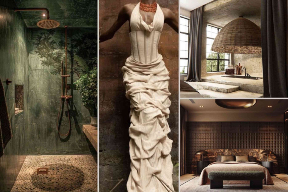 <p>Architectural silhouettes, tactile walls, sculptural details. <strong>Softness and strength</strong> woven into every corner. Tip: Combine organic materials with clean shapes, think natural stone, linen, wood, dark accents and dramatic light.&nbsp;</p>