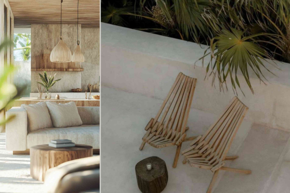 <p>🌿 <strong>Essence of Relaxed Living</strong> : natural fabrics, wood, stone and roughly woven textures. Everything exudes a pure, timeless feel. Colors: soft sand, cream and wood tones, which provide tranquility and freshness without being chilly. Atmosphere: open spaces, lots of light, natural shadows and an emphasis on simplicity without emptiness.&nbsp;</p>